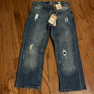 True Craft Blue Jeans Boys Size 8 NWT Adjustable Waist Straight Leg